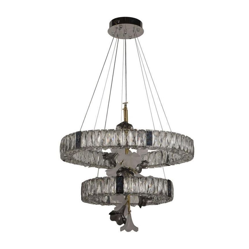 LED Ściemnialny kryształowy żyrandol na lince LED/70W/230V 3000-6500K + pilot zdalnego sterowania