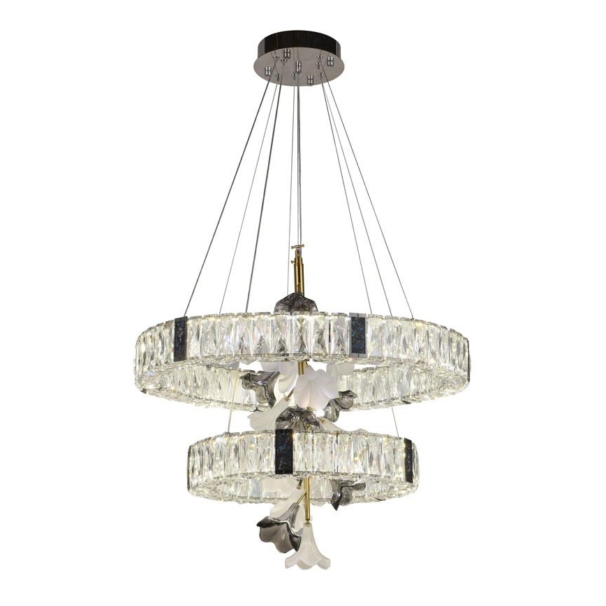 LED Ściemnialny kryształowy żyrandol na lince LED/70W/230V 3000-6500K + pilot zdalnego sterowania