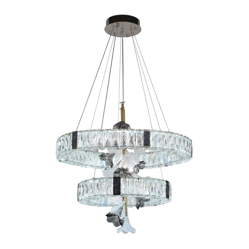 LED Ściemnialny kryształowy żyrandol na lince LED/70W/230V 3000-6500K + pilot zdalnego sterowania