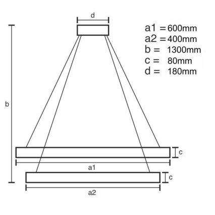 LED Ściemnialny kryształowy żyrandol na lince LED/70W/230V 3000-6500K + pilot zdalnego sterowania