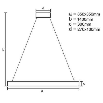 LED Ściemnialny kryształowy żyrandol na lince LED/90W/230V 3000-6500K + pilot zdalnego sterowania