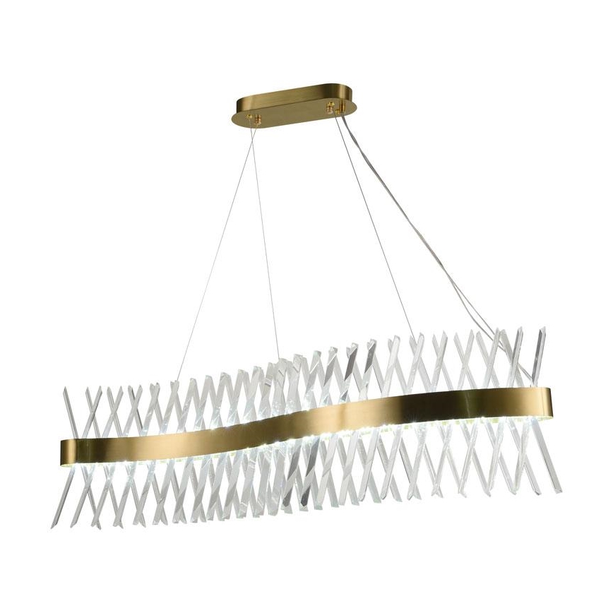 LED Ściemnialny kryształowy żyrandol na lince LED/95W/230V 3000-6500K + pilot zdalnego sterowania