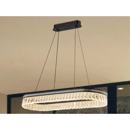 Kryształowy żyrandol LED ściemnialny na lince THALIA LED/50W/230V 3000-6000K + zdalne sterowanie