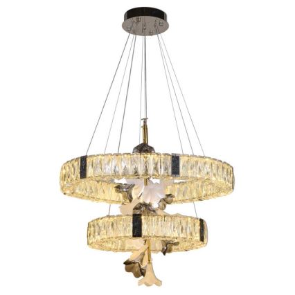 Regulowany LED kryształowy żyrandol na linkę LED/70W/230V 3000-6500K + pilot do zdalnego sterowania