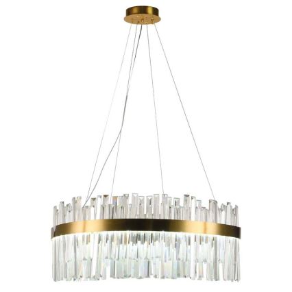 LED Regulowany kryształowy żyrandol na linkę LED/80W/230V 3000-6500K + pilot do zdalnego sterowania