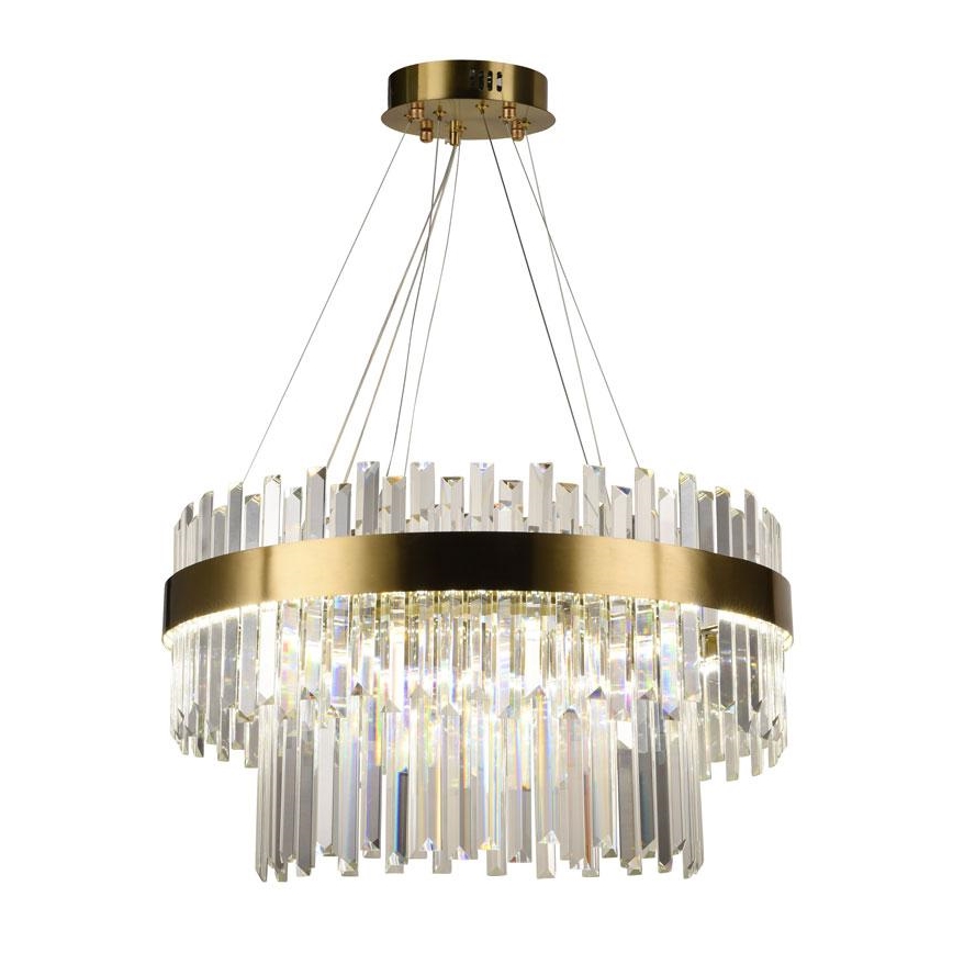 LED Regulowany kryształowy żyrandol na linkę LED/80W/230V 3000-6500K + pilot do zdalnego sterowania
