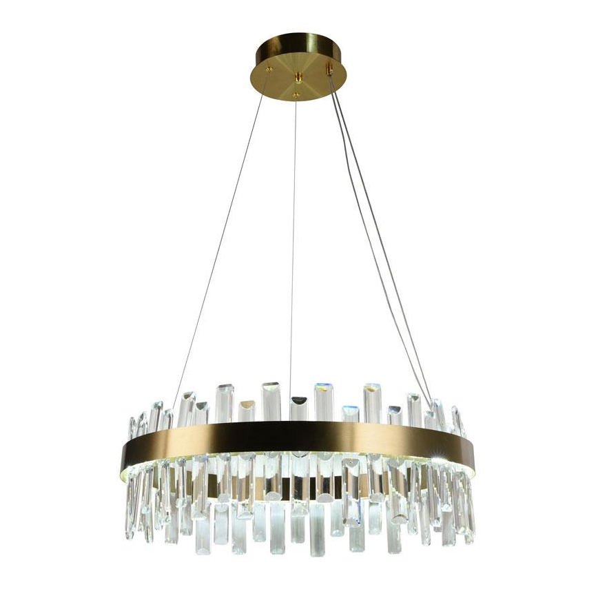 LED Regulowany kryształowy żyrandol na linkę LED/80W/230V 3000-6500K + pilot do zdalnego sterowania