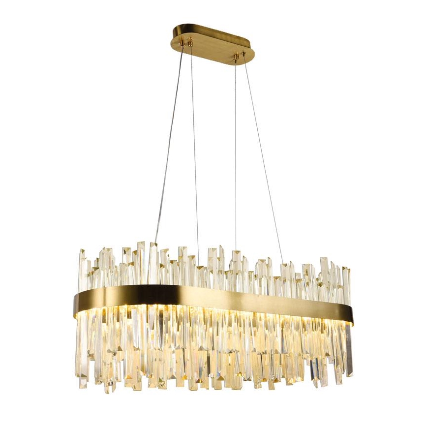 LED Regulowany kryształowy żyrandol na linkę LED/90W/230V 3000-6500K + pilot do zdalnego sterowania