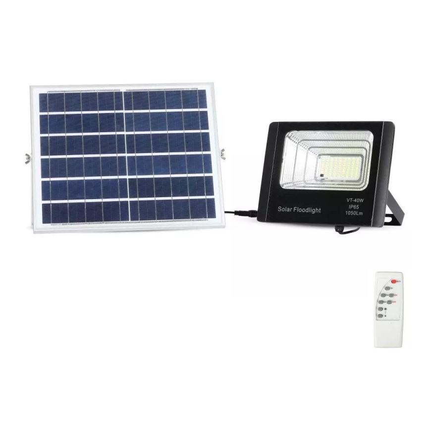 LED Ściemnialny naświetlacz solarny LED/16W/3,2V 4000K IP65 10000 mAh + zdalne sterowanie