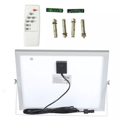 LED Ściemnialny naświetlacz solarny LED/16W/3,2V 4000K IP65 10000 mAh + zdalne sterowanie