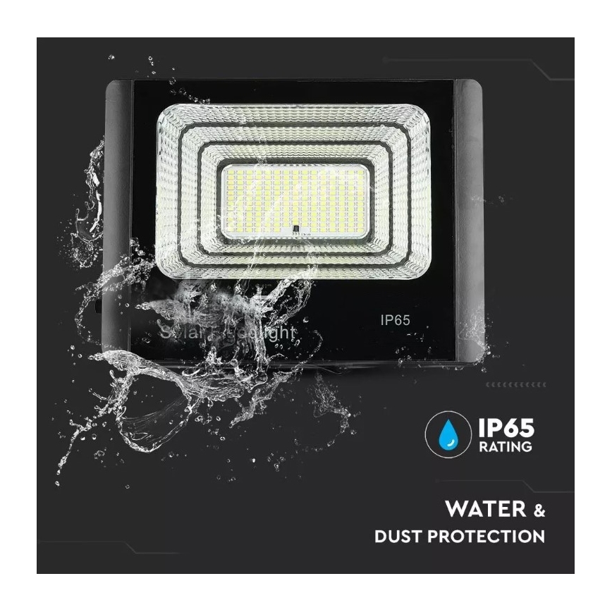 LED Ściemnialny naświetlacz solarny LED/16W/3,2V 4000K IP65 10000 mAh + zdalne sterowanie