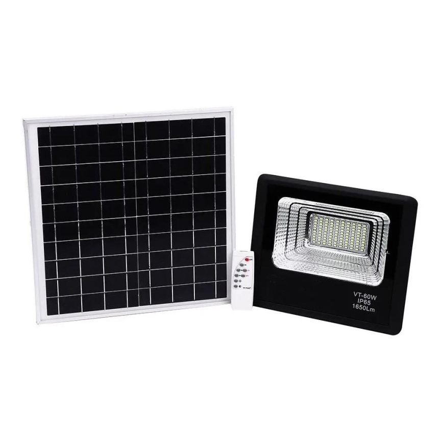 LED Ściemnialny naświetlacz solarny LED/20W/6,4V 4000K IP65 10000 mAh + zdalne sterowanie