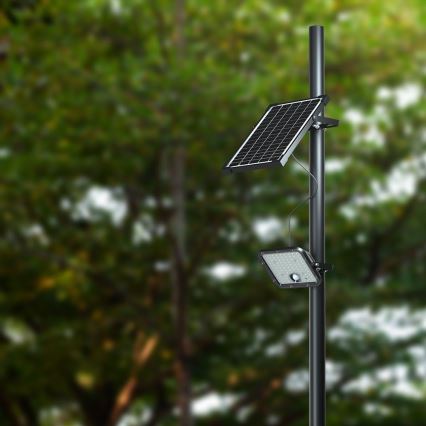 LED Ściemnialny naświetlacz solarny z czujnikiem LED/10W/3,7V 4000/6000K IP65 + zdalne sterowanie