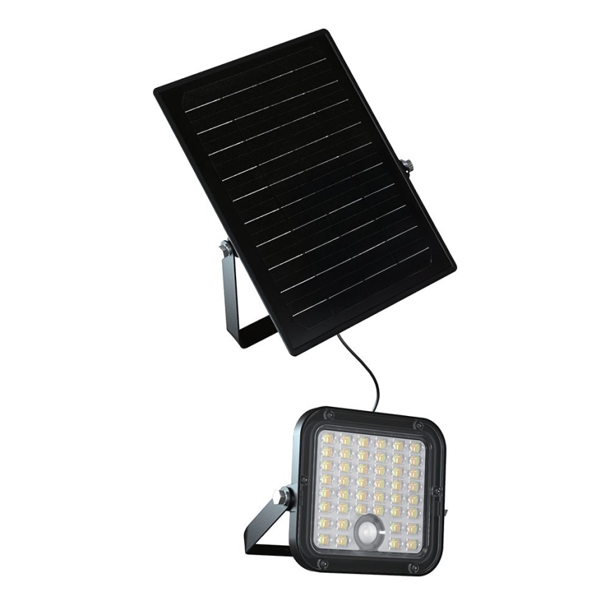 LED Ściemnialny naświetlacz solarny z czujnikiem LED/10W/3,7V 4000/6000K IP65 + zdalne sterowanie