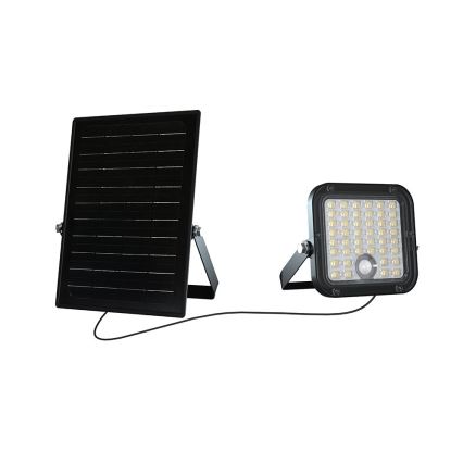 LED Ściemnialny naświetlacz solarny z czujnikiem LED/10W/3,7V 4000/6000K IP65 + zdalne sterowanie
