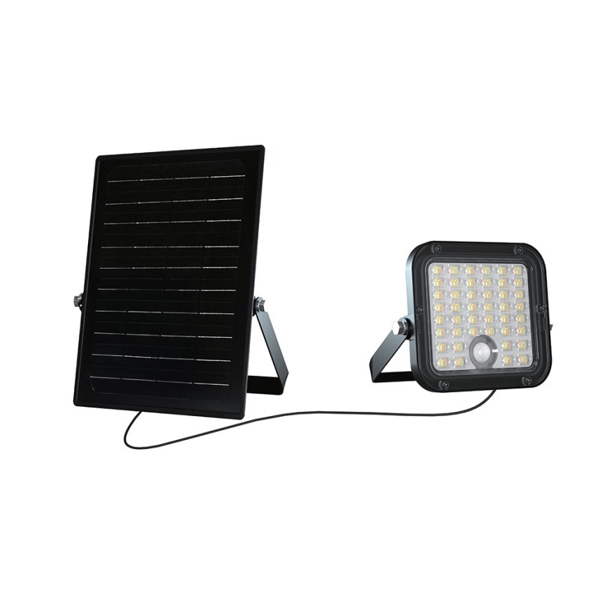 LED Ściemnialny naświetlacz solarny z czujnikiem LED/10W/3,7V 4000/6000K IP65 + zdalne sterowanie