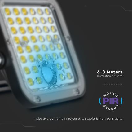 LED Ściemnialny naświetlacz solarny z czujnikiem LED/10W/3,7V 4000/6000K IP65 + zdalne sterowanie