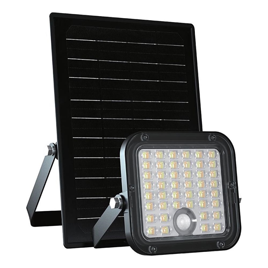 LED Ściemnialny naświetlacz solarny z czujnikiem LED/10W/3,7V 4000/6000K IP65 + zdalne sterowanie