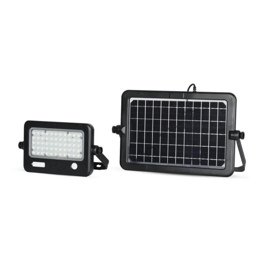 LED Ściemnialny naświetlacz solarny z czujnikiem LED/10W/3,7V 4000K IP65 + port USB