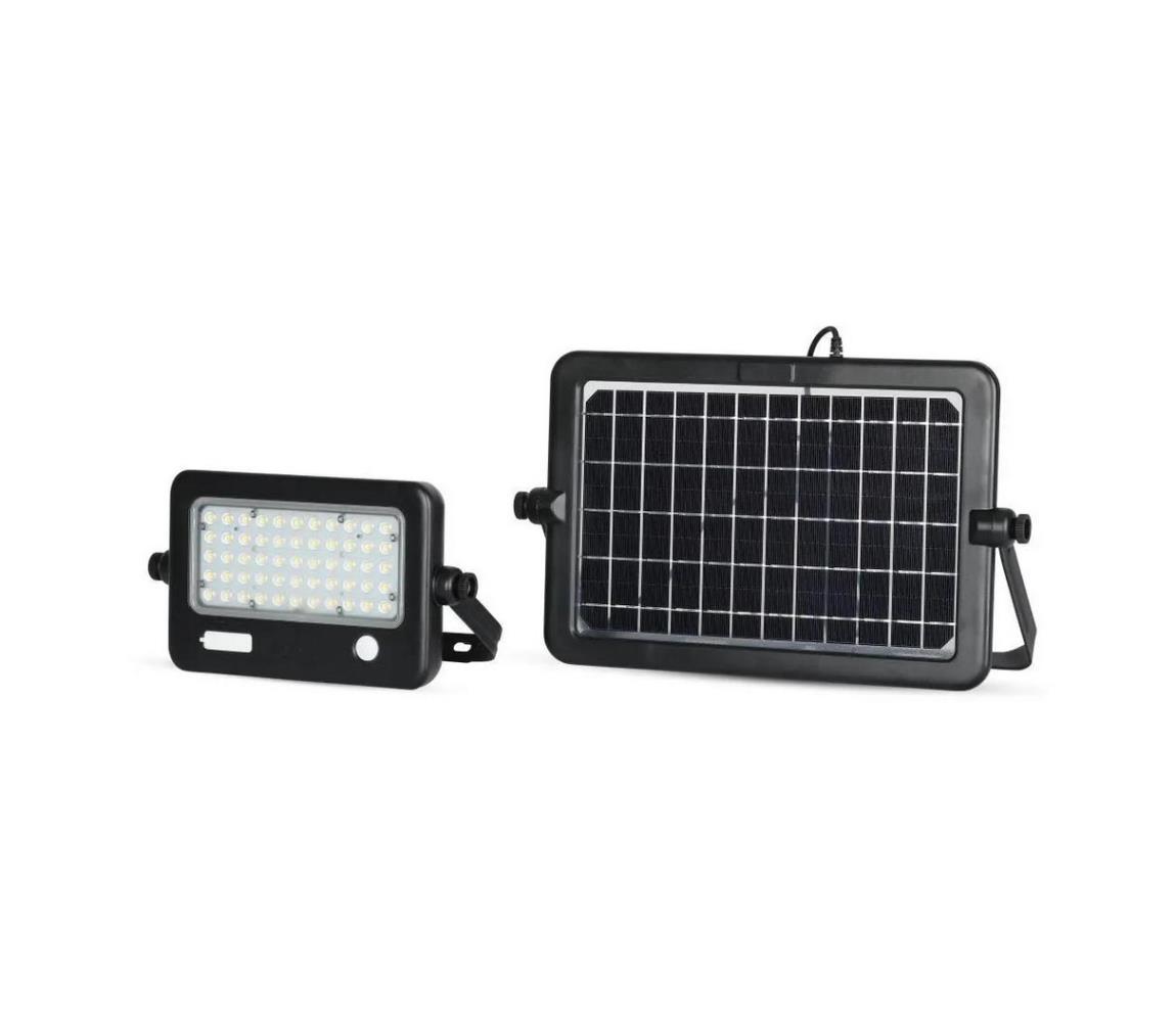 LED Ściemnialny naświetlacz solarny z czujnikiem LED/10W/3,7V 4000K IP65 + port USB