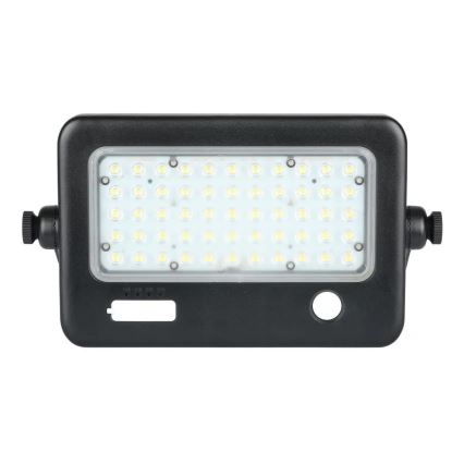 LED Ściemnialny naświetlacz solarny z czujnikiem LED/10W/3,7V 4000K IP65 + port USB