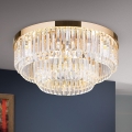 LED Ściemnialny plafon kryształowy PRISM LED/80W/230V śr. 55 cm 24K złoty