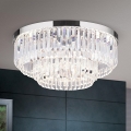 LED Ściemnialny plafon kryształowy PRISM LED/80W/230V śr. 55 cm chrom błyszczący