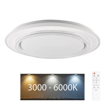 LED Ściemnialny plafon łazienkowy ADELA LED/72W/230V śr. 48 cm 3000-6000K IP44 + Pilot zdalnego sterowania