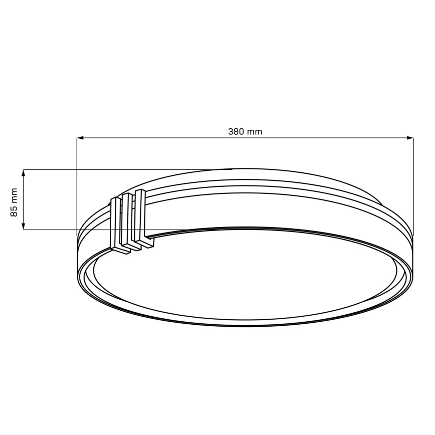 LED Ściemnialny plafon łazienkowy ARLETTA LED/48W/230V śr. 38 cm 3000-6000K IP44 + Pilot zdalnego sterowania