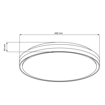 LED Ściemnialny plafon łazienkowy CASSANDRA LED/72W/230V śr. 49 cm 3000-6000K IP44 + Pilot zdalnego sterowania
