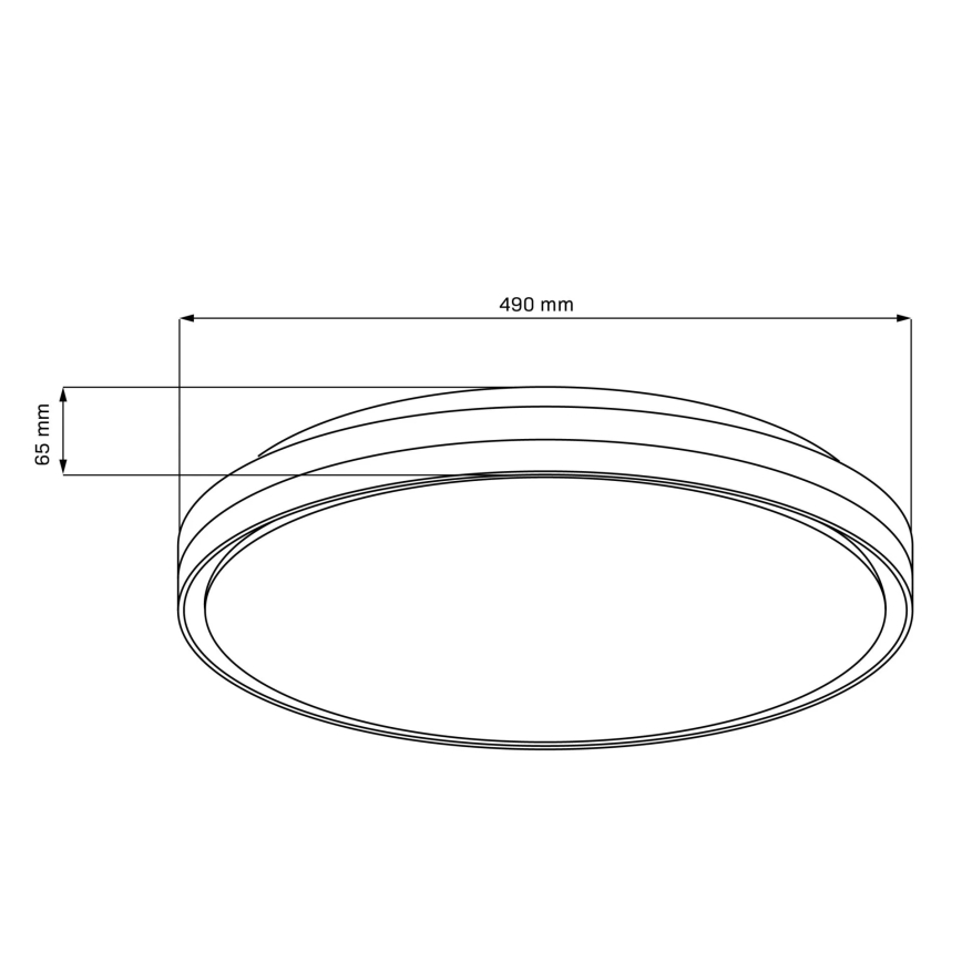 LED Ściemnialny plafon łazienkowy CASSANDRA LED/72W/230V śr. 49 cm 3000-6000K IP44 + Pilot zdalnego sterowania