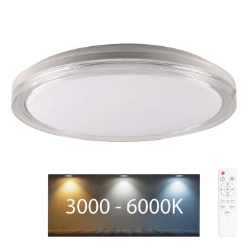 LED Ściemnialny plafon łazienkowy CASSANDRA LED/72W/230V śr. 49 cm 3000-6000K IP44 + Pilot zdalnego sterowania