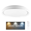 LED Ściemnialny plafon łazienkowy ELIZA LED/48W/230V śr. 38,5 cm 3000-6000K IP44 + Pilot zdalnego sterowania