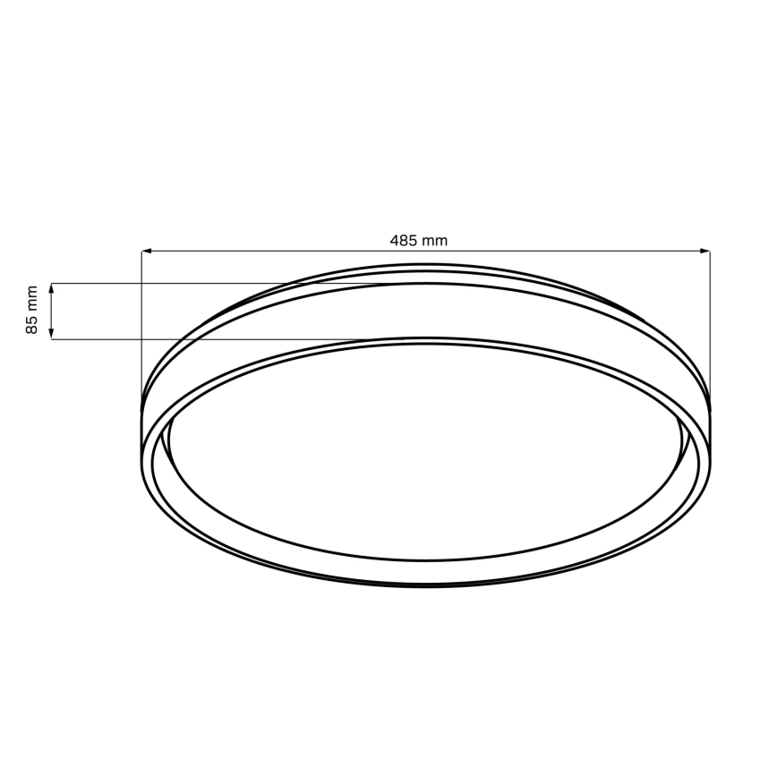 LED Ściemnialny plafon łazienkowy ELIZA LED/72W/230V śr. 48,5 cm 3000-6000K IP44 + Pilot zdalnego sterowania