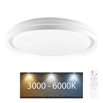 LED Ściemnialny plafon łazienkowy ELIZA LED/72W/230V śr. 48,5 cm 3000-6000K IP44 + Pilot zdalnego sterowania