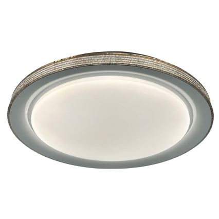 LED Ściemnialny plafon łazienkowy GRAŻYNA LED/48W/230V 3000-6000K śr. 41 cm IP44 szary + pilot zdalnego sterowania