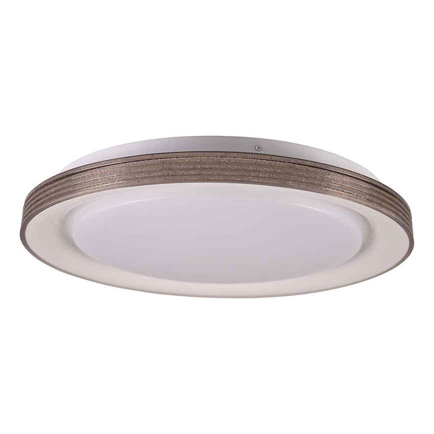 LED Ściemnialny plafon łazienkowy GRAŻYNA LED/48W/230V 3000-6000K śr. 41 cm IP44 szary + pilot zdalnego sterowania