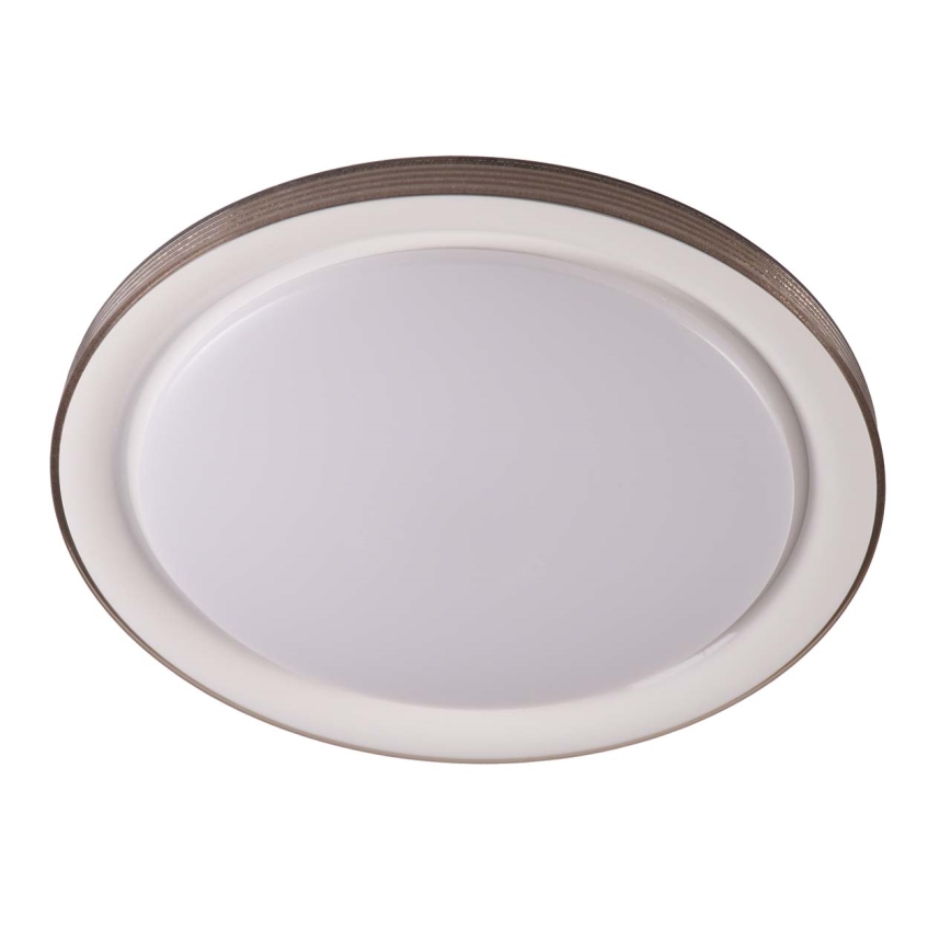 LED Ściemnialny plafon łazienkowy GRAŻYNA LED/72W/230V 3000-6000K śr. 51 cm IP44 szary + pilot zdalnego sterowania