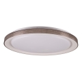 LED Ściemnialny plafon łazienkowy GRAŻYNA LED/72W/230V 3000-6000K śr. 51 cm IP44 szary + pilot zdalnego sterowania