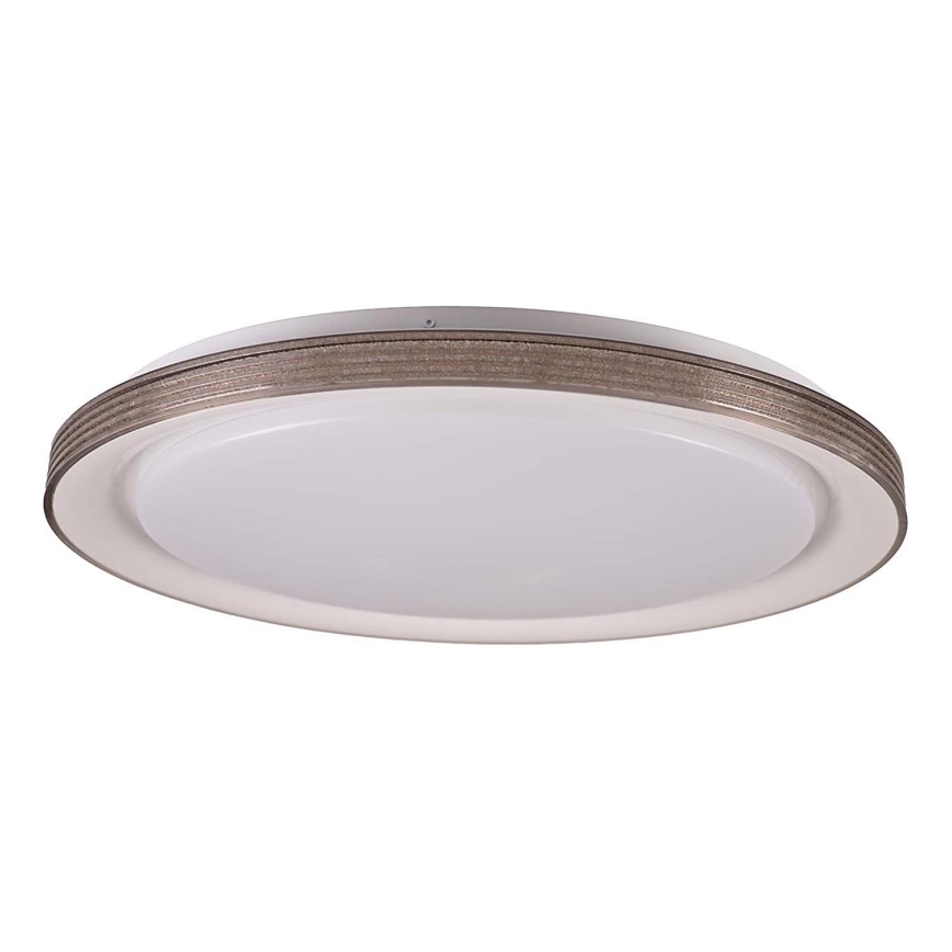 LED Ściemnialny plafon łazienkowy GRAŻYNA LED/72W/230V 3000-6000K śr. 51 cm IP44 szary + pilot zdalnego sterowania
