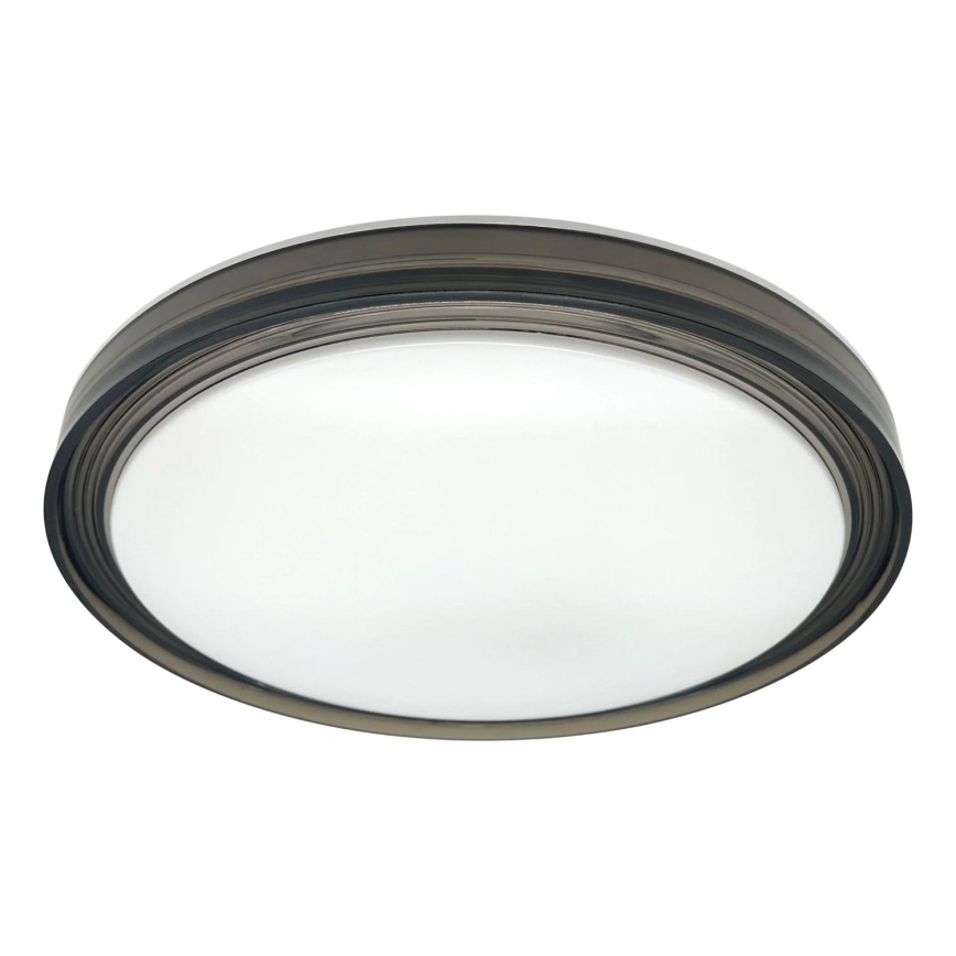 LED Ściemnialny plafon łazienkowy HALINA LED/48W/230V 3000-6000K śr. 38 cm IP44 czarny + zdalne sterowanie