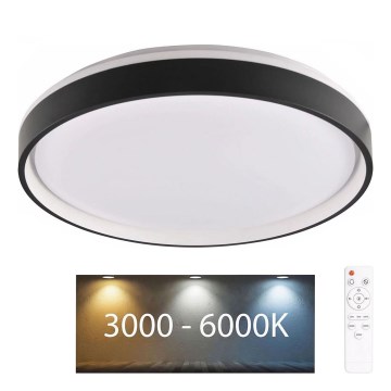 LED Ściemnialny plafon łazienkowy JADWIGA LED/42W/230V śr. 38,5 cm 3000-6000K IP44 + Pilot zdalnego sterowania