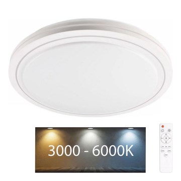 LED Ściemnialny plafon łazienkowy MARIAN LED/72W/230V śr. 48 cm 3000-6000K IP44 + Pilot zdalnego sterowania