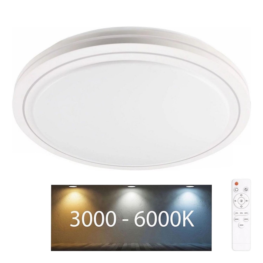 LED Ściemnialny plafon łazienkowy MARIAN LED/72W/230V śr. 48 cm 3000-6000K IP44 + Pilot zdalnego sterowania