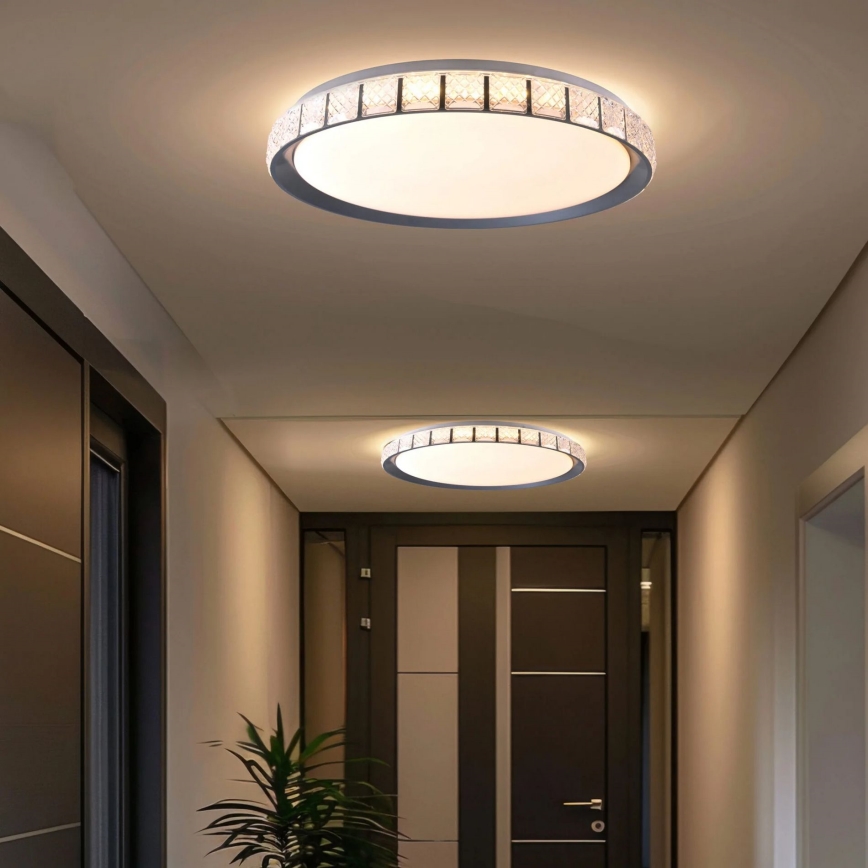 LED Ściemnialny plafon łazienkowy NINA LED/72W/230V śr. 49 cm 3000-6000K IP44 + Pilot zdalnego sterowania
