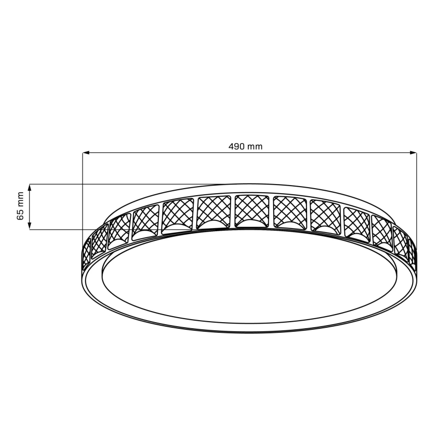 LED Ściemnialny plafon łazienkowy NINA LED/72W/230V śr. 49 cm 3000-6000K IP44 + Pilot zdalnego sterowania