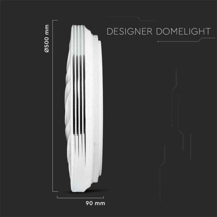 LED Ściemnialny plafon LED/60W/230V 3000K/4000K/6500K + pilot