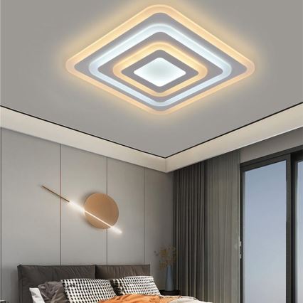 LED Ściemnialny plafon LED/80W/230V 3000-6500K + pilot