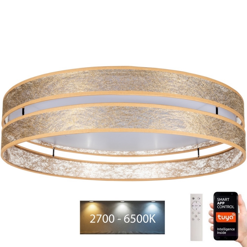 LED Ściemnialny plafon LIMA LED/36W/230V 2700-6500K Wi-Fi Tuya + pilot złoty