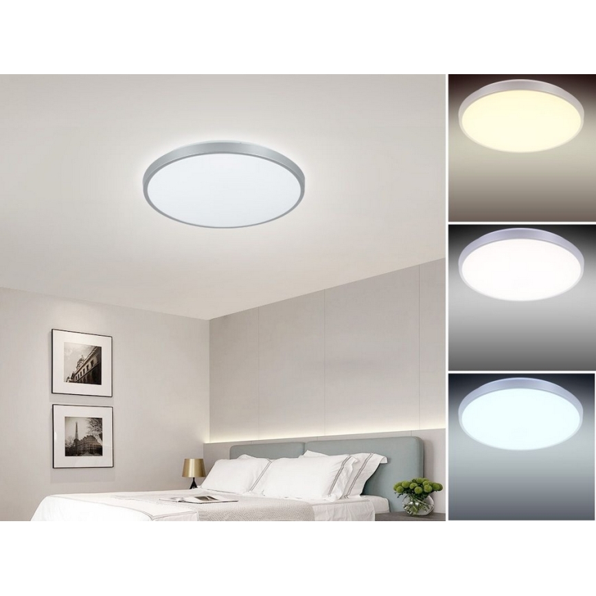 Nedes LC800A/SI - LED Plafon ściemnialny OPAL LED/24W/230V